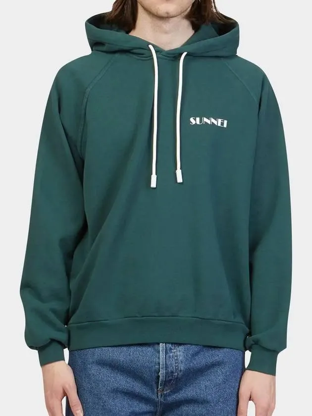 Hood Unisex Mini Logo Hoodie Dark Green SNF1XF01AP