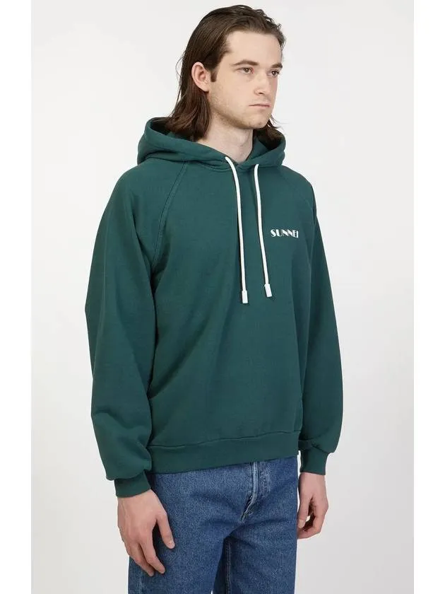 Hood Unisex Mini Logo Hoodie Dark Green SNF1XF01AP