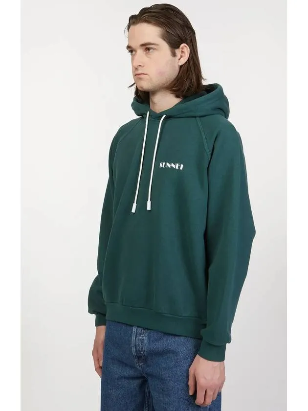 Hood Unisex Mini Logo Hoodie Dark Green SNF1XF01AP