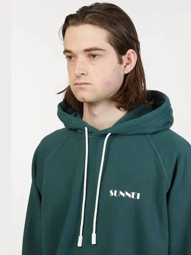 Hood Unisex Mini Logo Hoodie Dark Green SNF1XF01AP