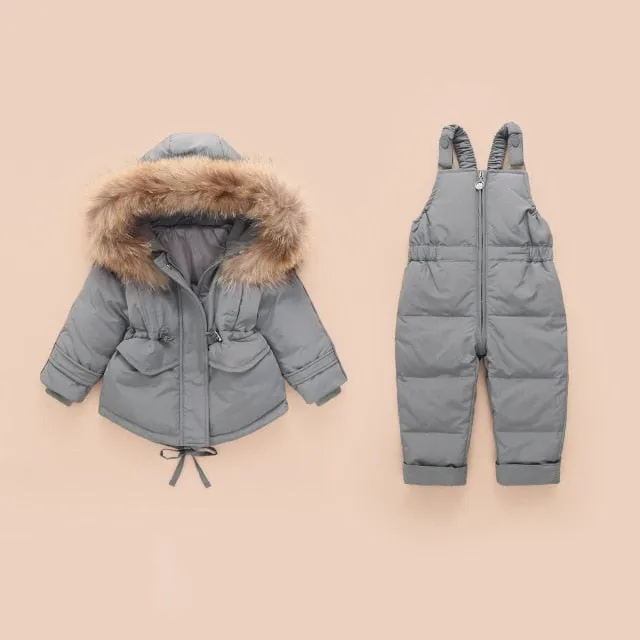 Hooded 2-Piece Snowsuit Set