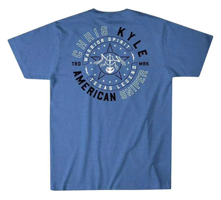 'Howitzer' Men's Chris Kyle Circle Short Sleeve Tee - Royal Heather