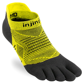 Injinji Unisex RUN Toesocks Lightweight No-Show - Limeade