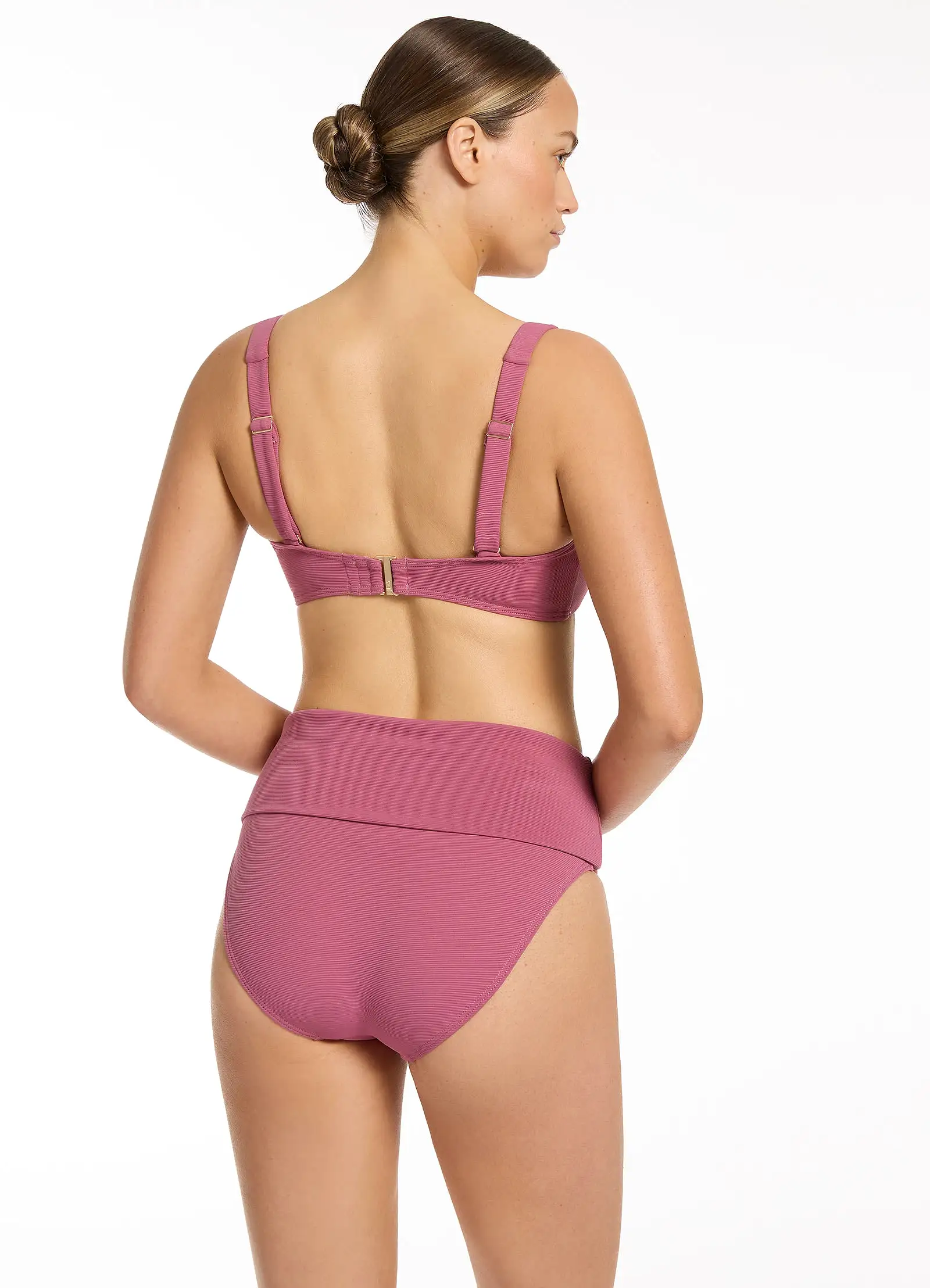 Isla Rib E-F Tank Bikini Top - Mauve