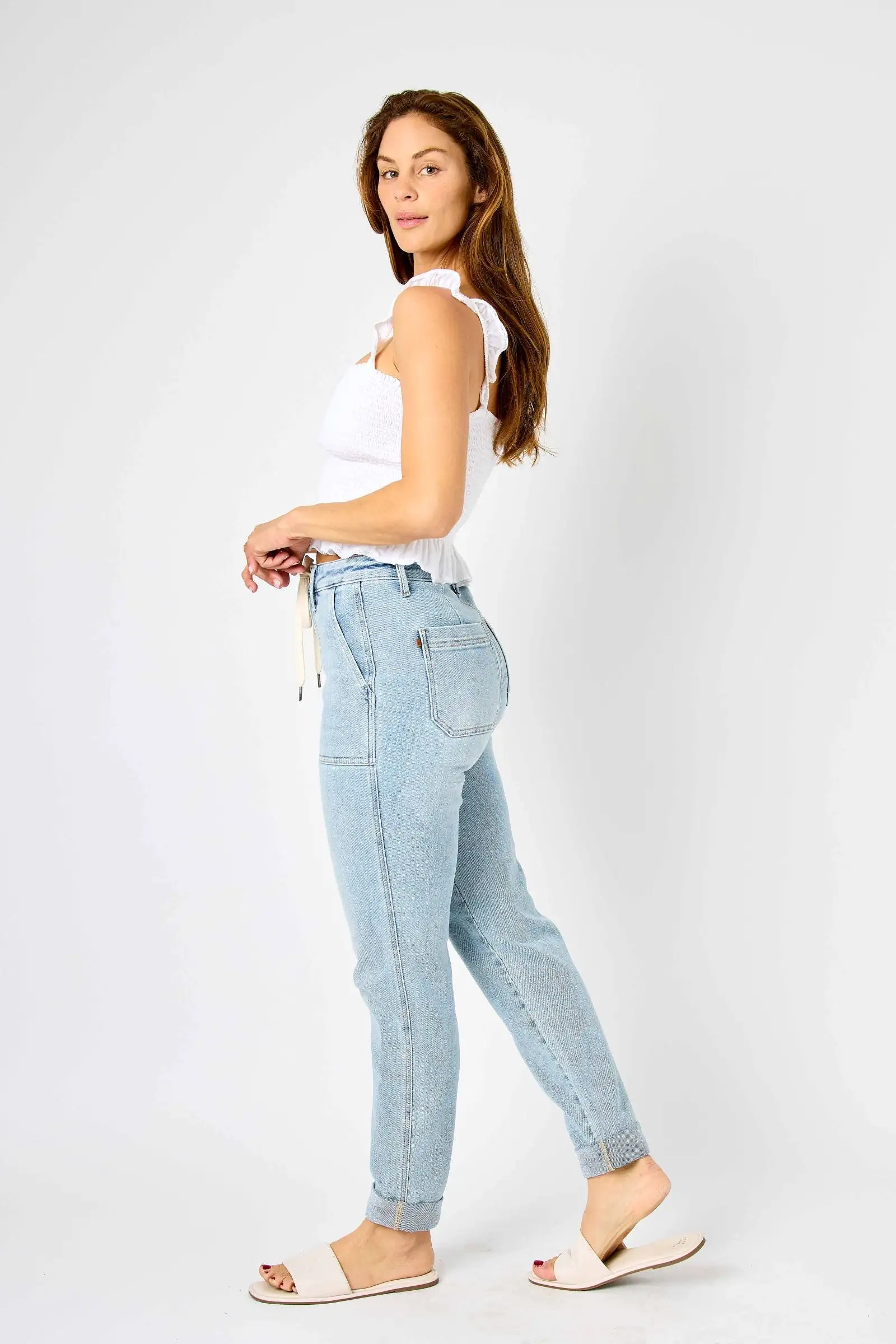 Judy Blue HIGH WAIST VINTAGE DOUBLE CUFF JOGGER