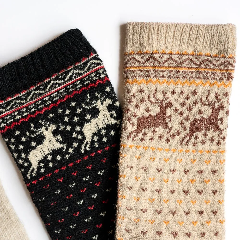 Knitido Hossa Reindeer Sweater Toe Socks