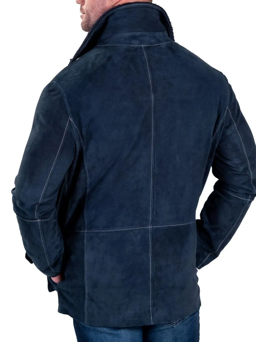 Lapel Single-Breasted Double-Pocket Suede Thermal Jacket