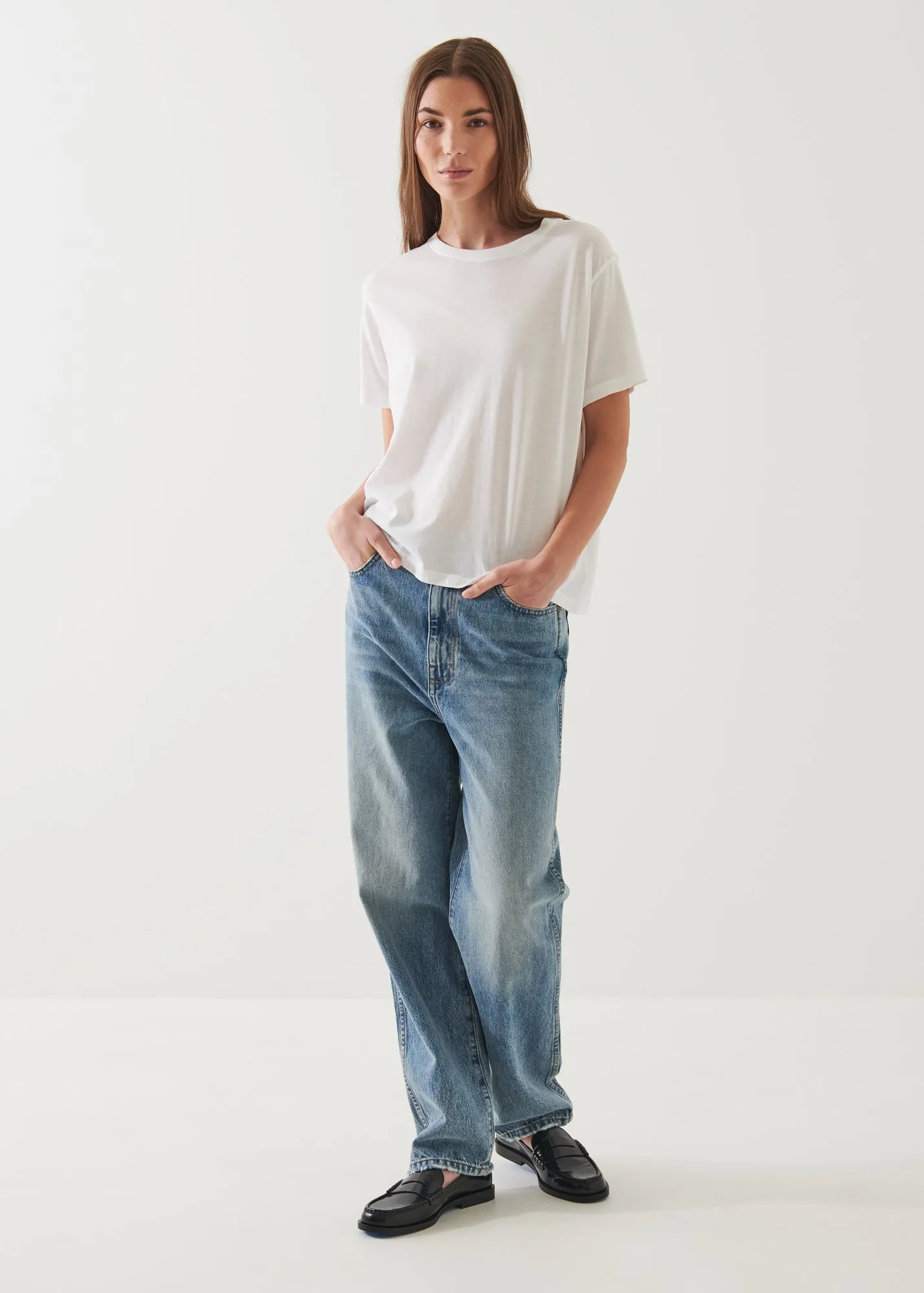 LIGHTWEIGHT PIMA COTTON BOYFRIEND T-SHIRT