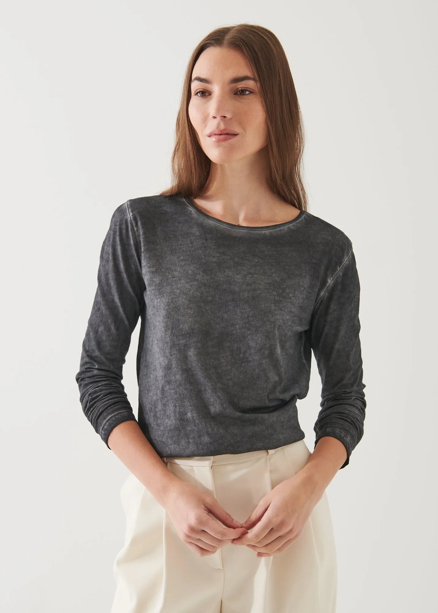 LIGHTWEIGHT PIMA COTTON SUBLIME LONG SLEEVE T-SHIRT