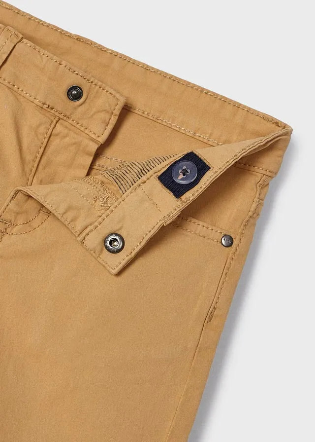 Mayoral Basic 5 pockets twill shorts for boy - Camel