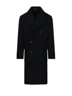 MEN TAGLIATORE BLACK WOOL COAT