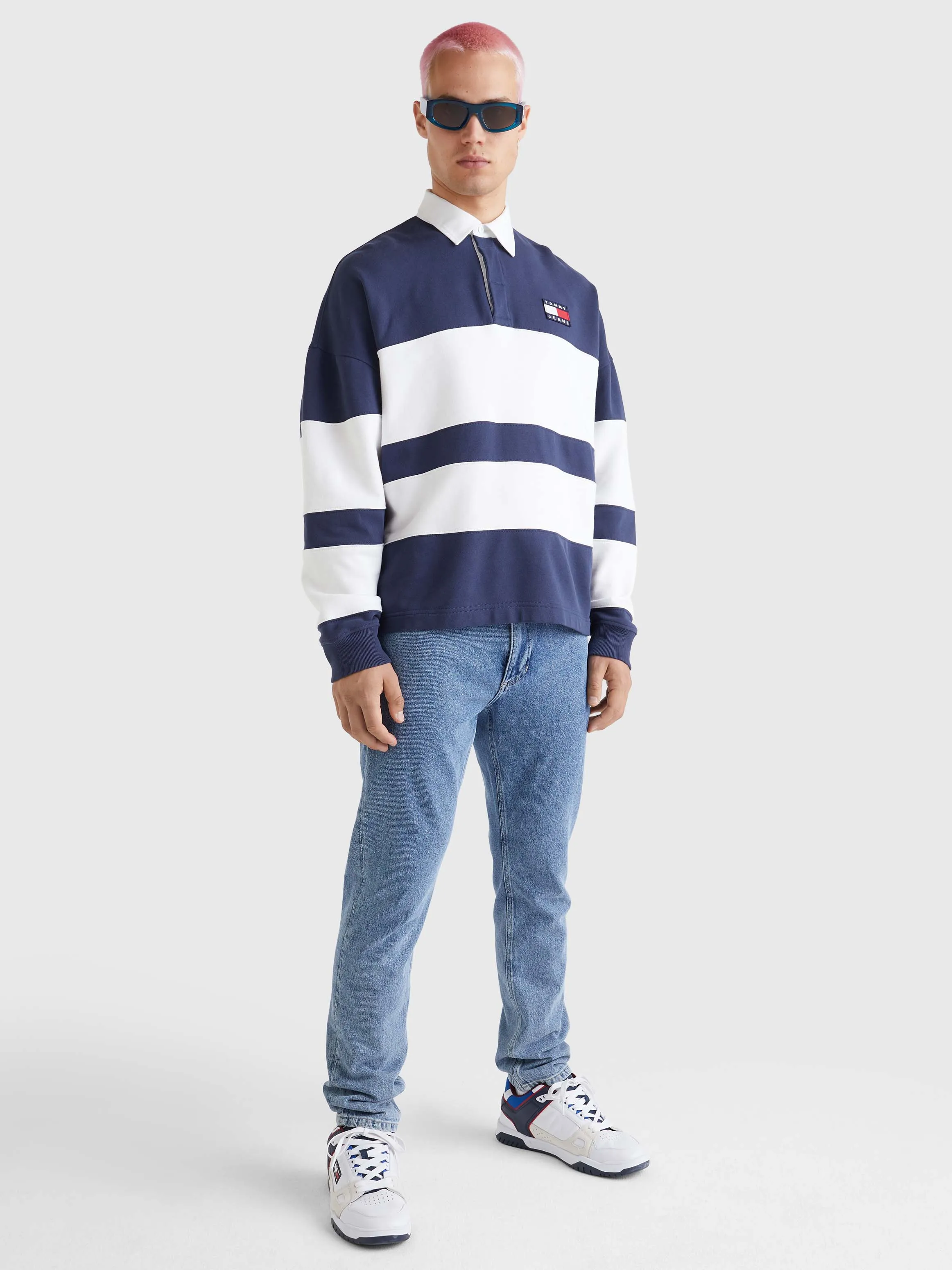 Mixed Stripe Rugby Shirt | Sweatshirts & Hoodies | Tommy Jeans