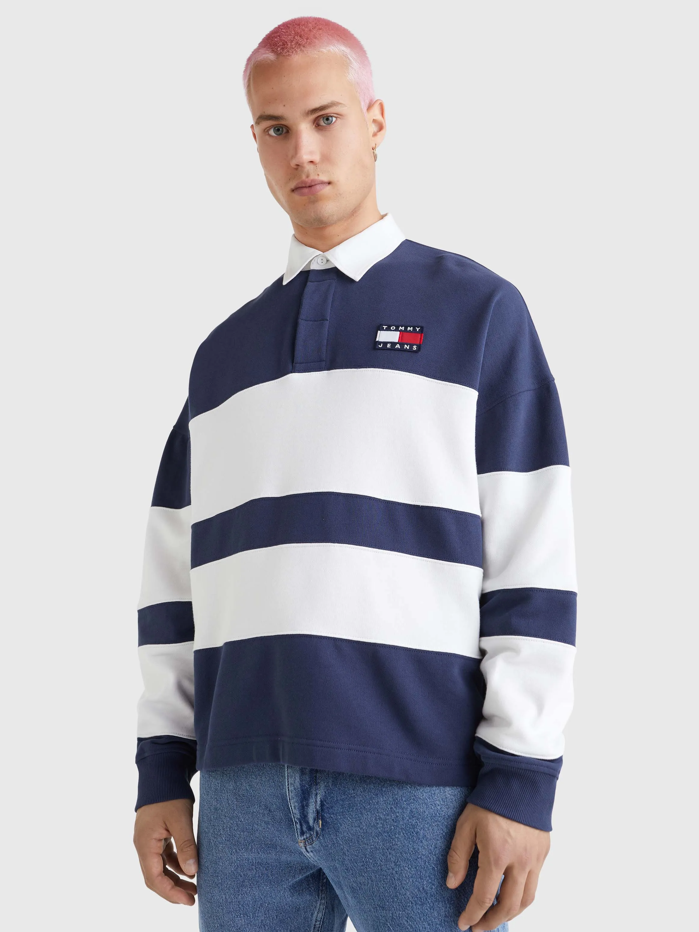 Mixed Stripe Rugby Shirt | Sweatshirts & Hoodies | Tommy Jeans