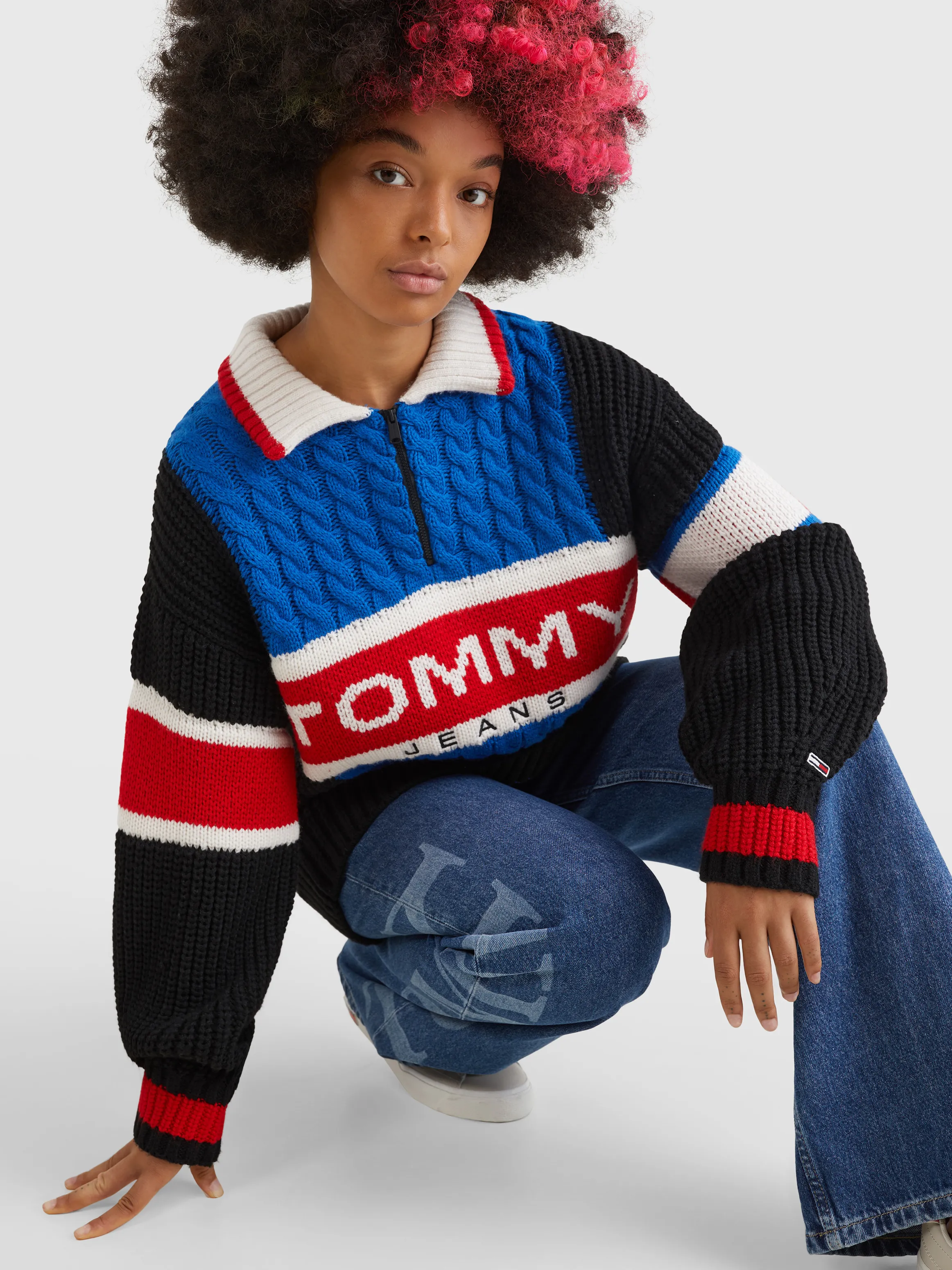 Modern Colour-Blocked Jumper | Sweatshirts & Hoodies | Tommy Jeans