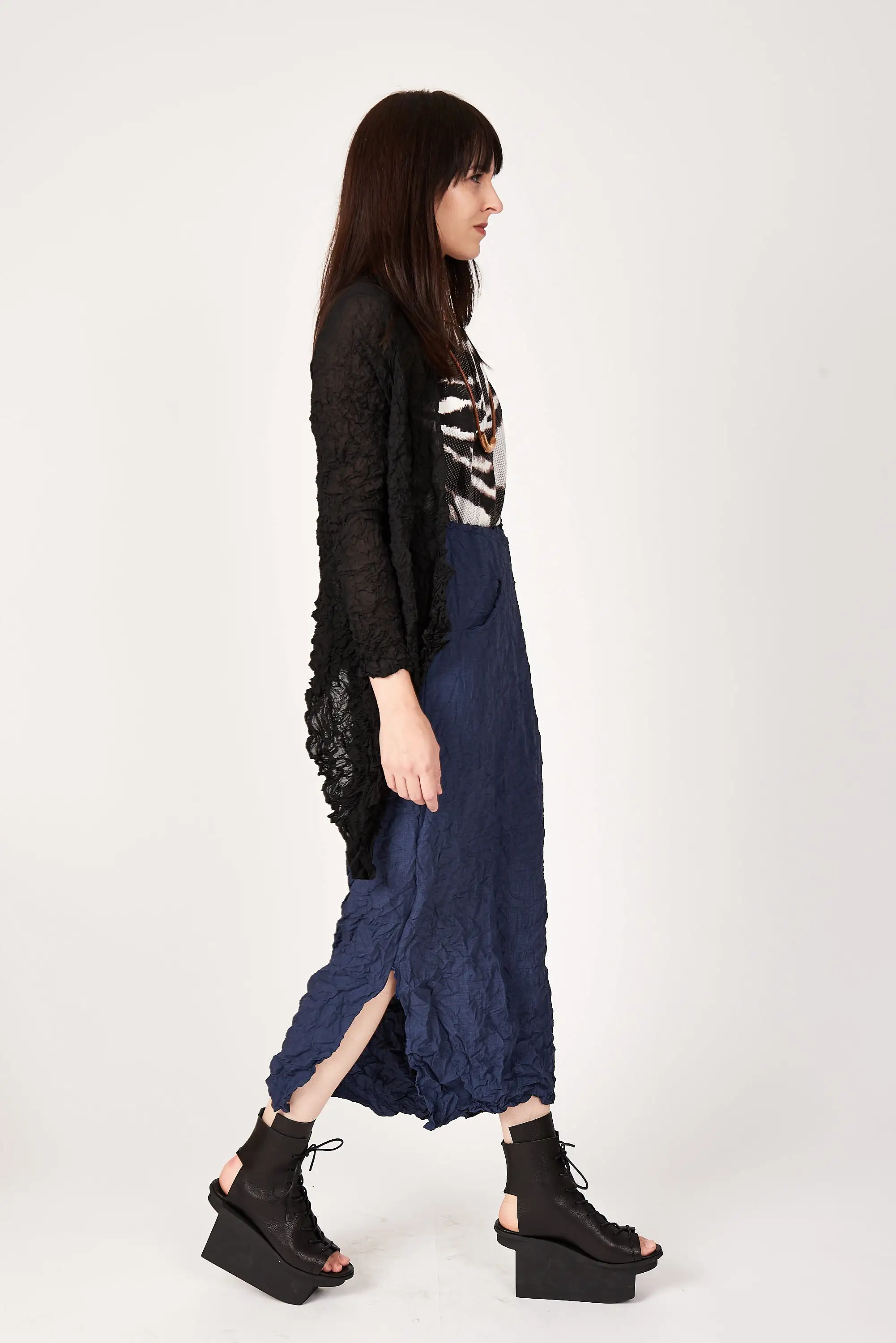 Moth Convertible Column Skirt | Navy