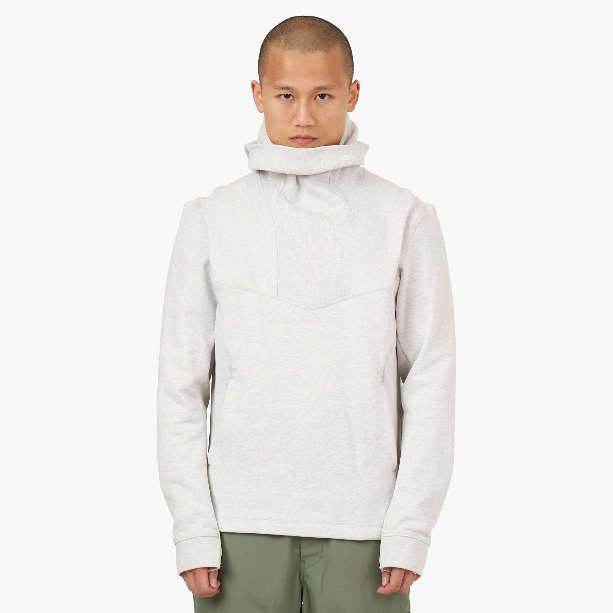 Nike ISPA Pullover Hoodie Birch Heather / Pale Grey - Opti Yellow