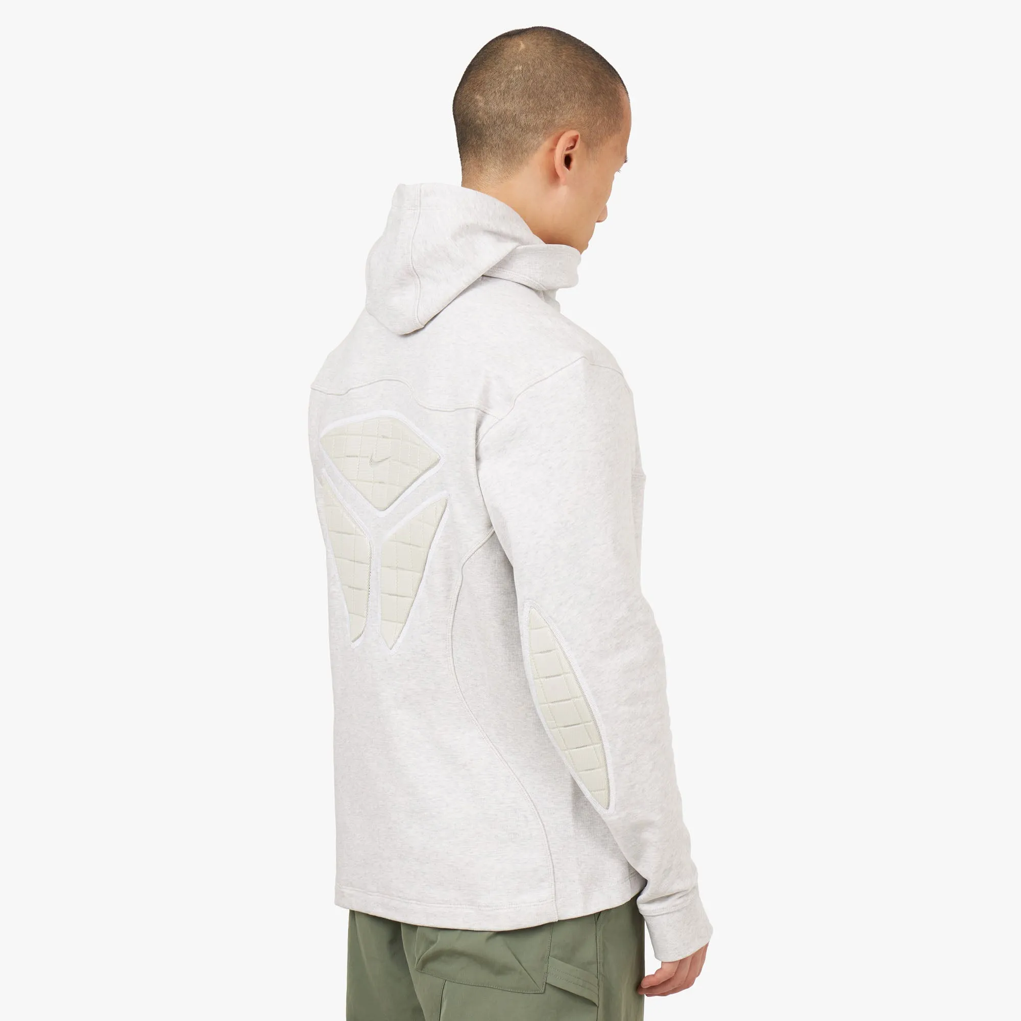 Nike ISPA Pullover Hoodie Birch Heather / Pale Grey - Opti Yellow