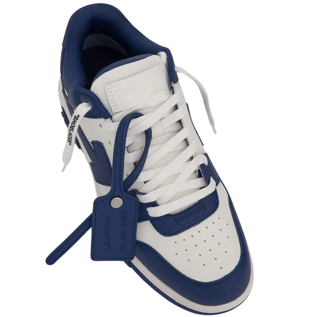 Off White Out Of Office Vintage Dark Blue Suede Leather Sneakers