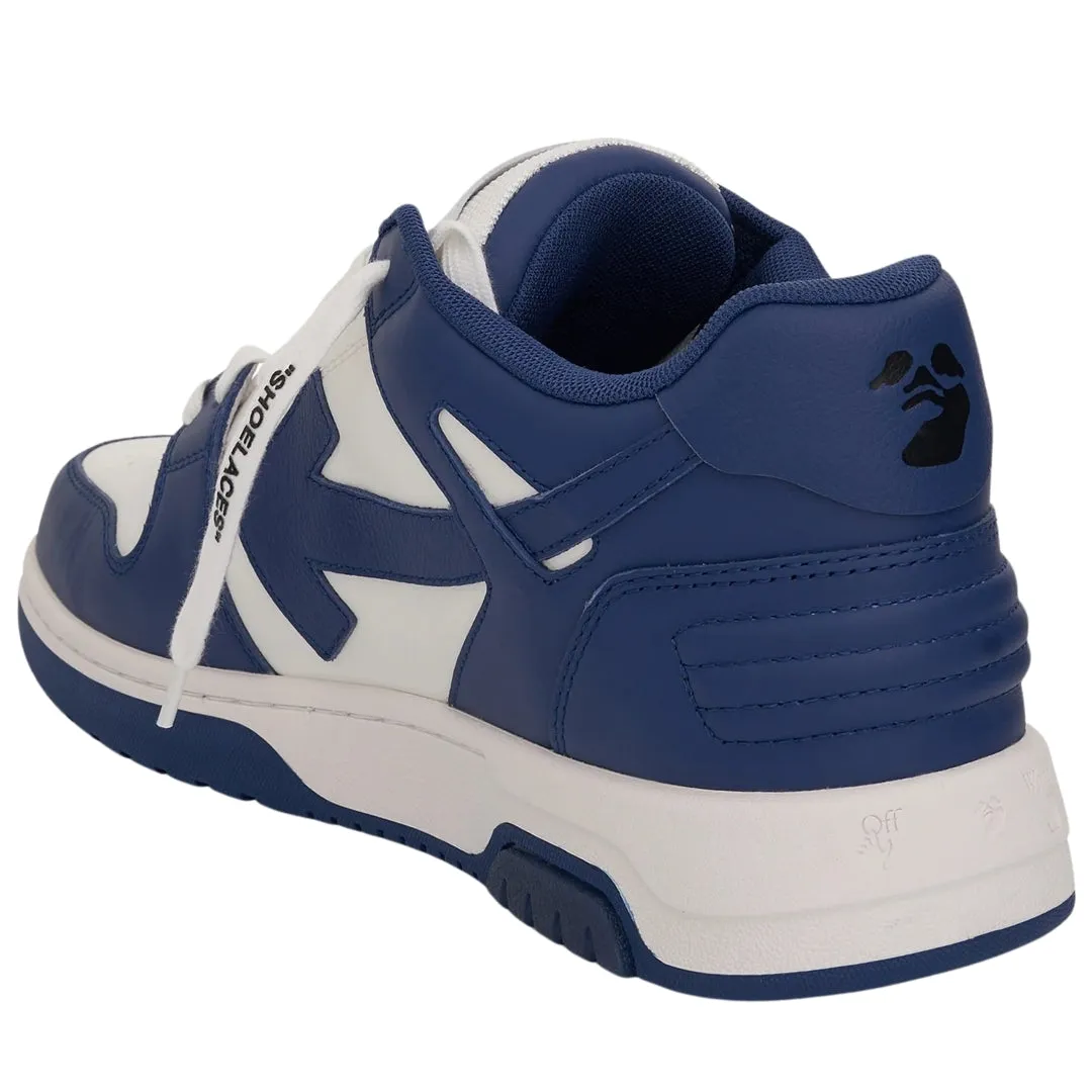 Off White Out Of Office Vintage Dark Blue Suede Leather Sneakers