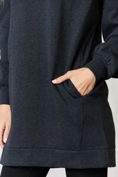 Oversized Longline Top with Pockets