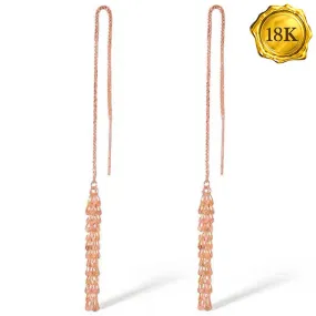 PHOENIX TAIL 18KT SOLID GOLD EARRINGS-LIGHTWEIGHT