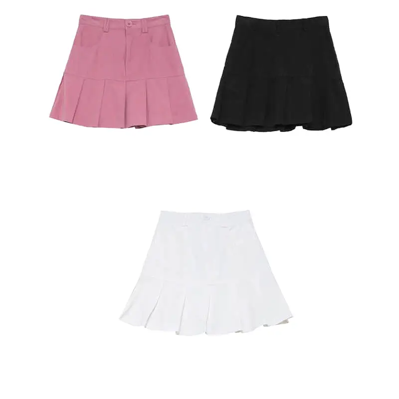 Pink pleated skirt by61520