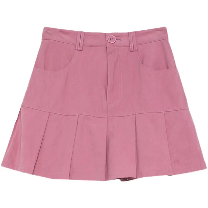 Pink pleated skirt by61520