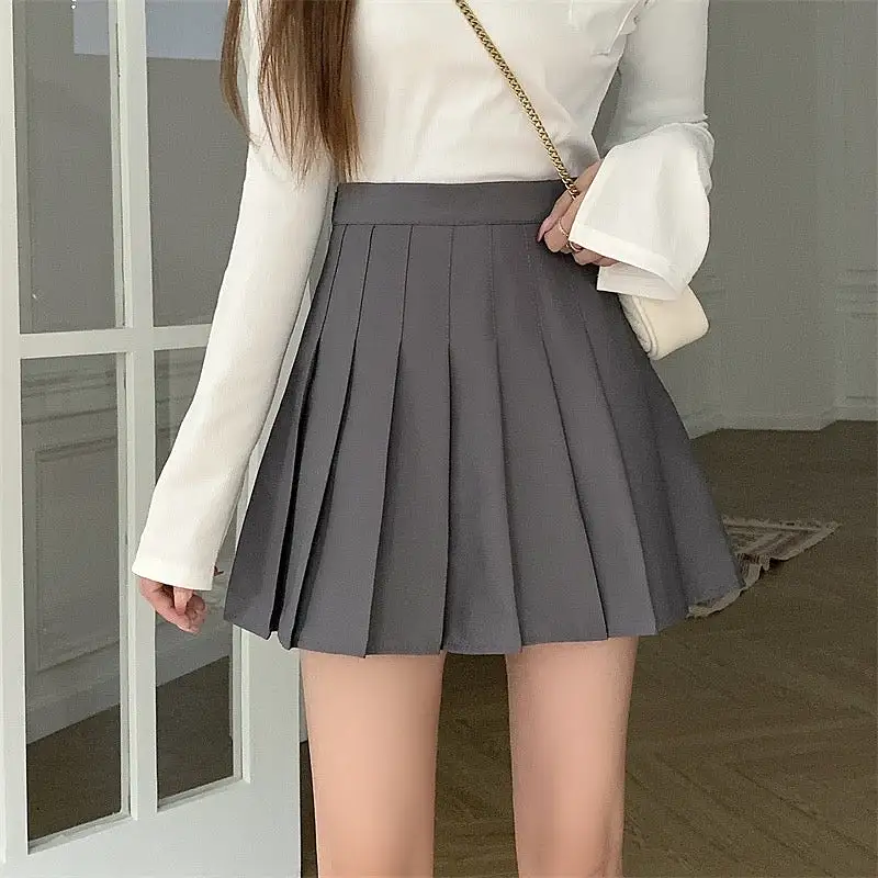 Plain Pleated Skirt