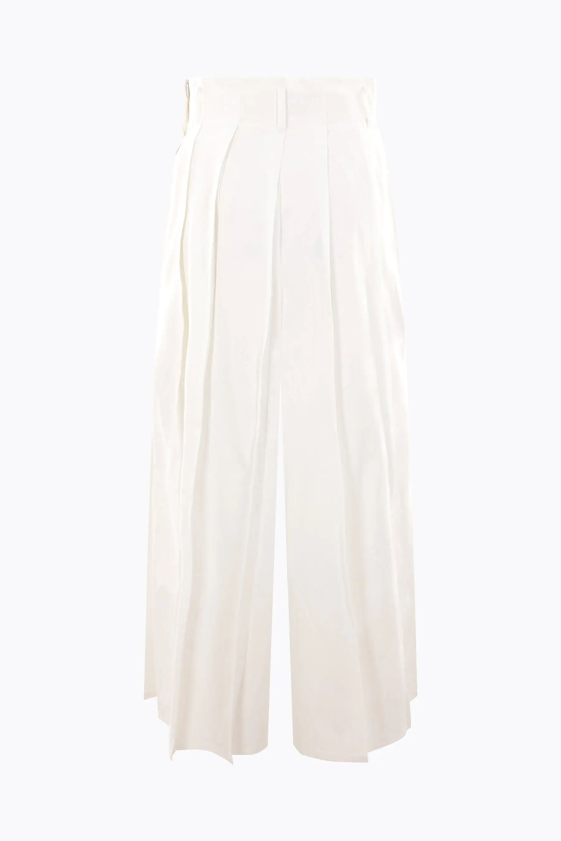 pleated cotton skirt pants