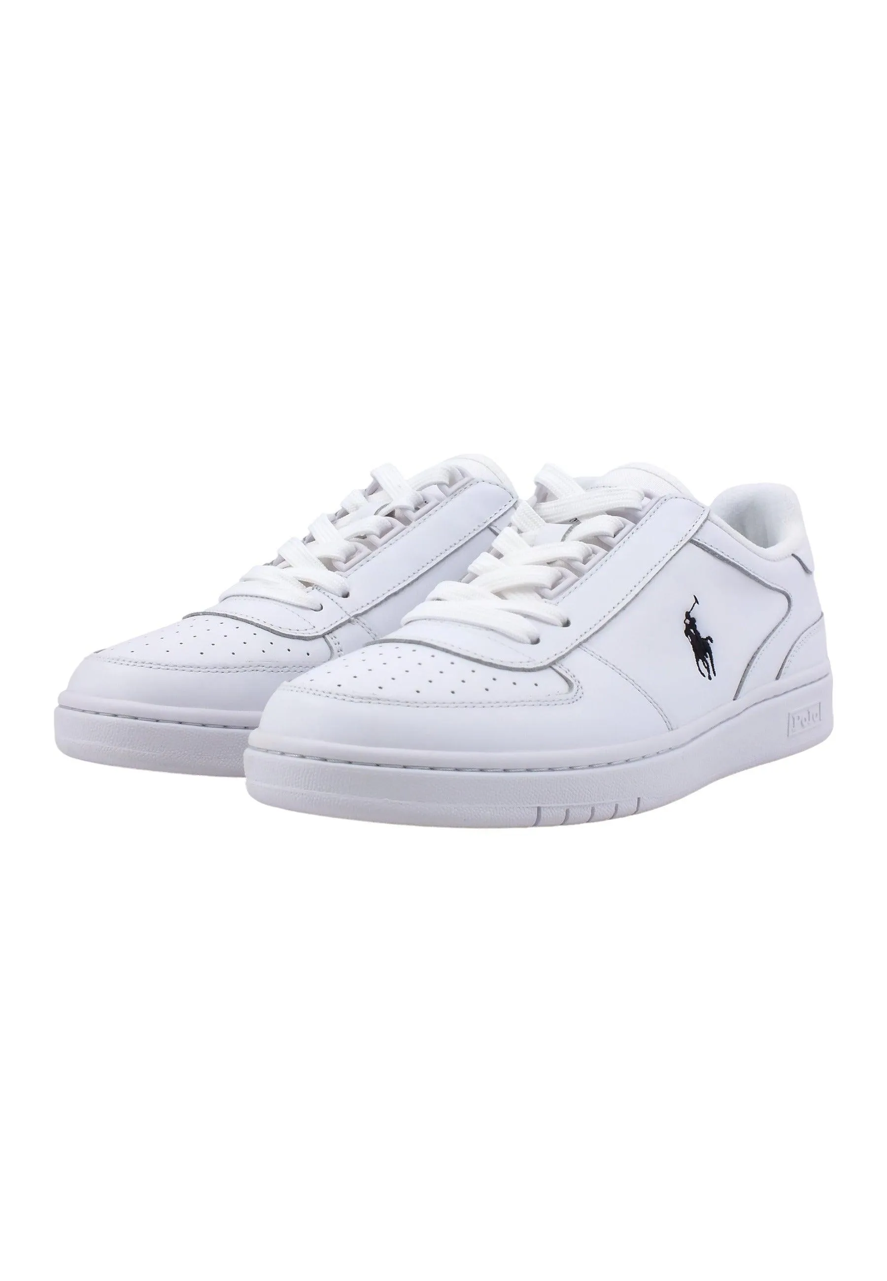 POLO RALPH LAUREN Basket Sneaker Uomo White Black 809885817002U