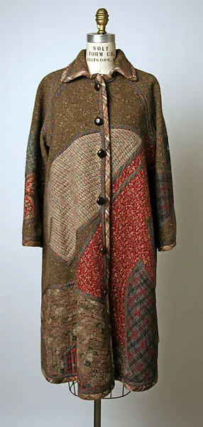 Rare Vintage 70's KOOS VAN DEN AKKER Quilted Patchwork Coat