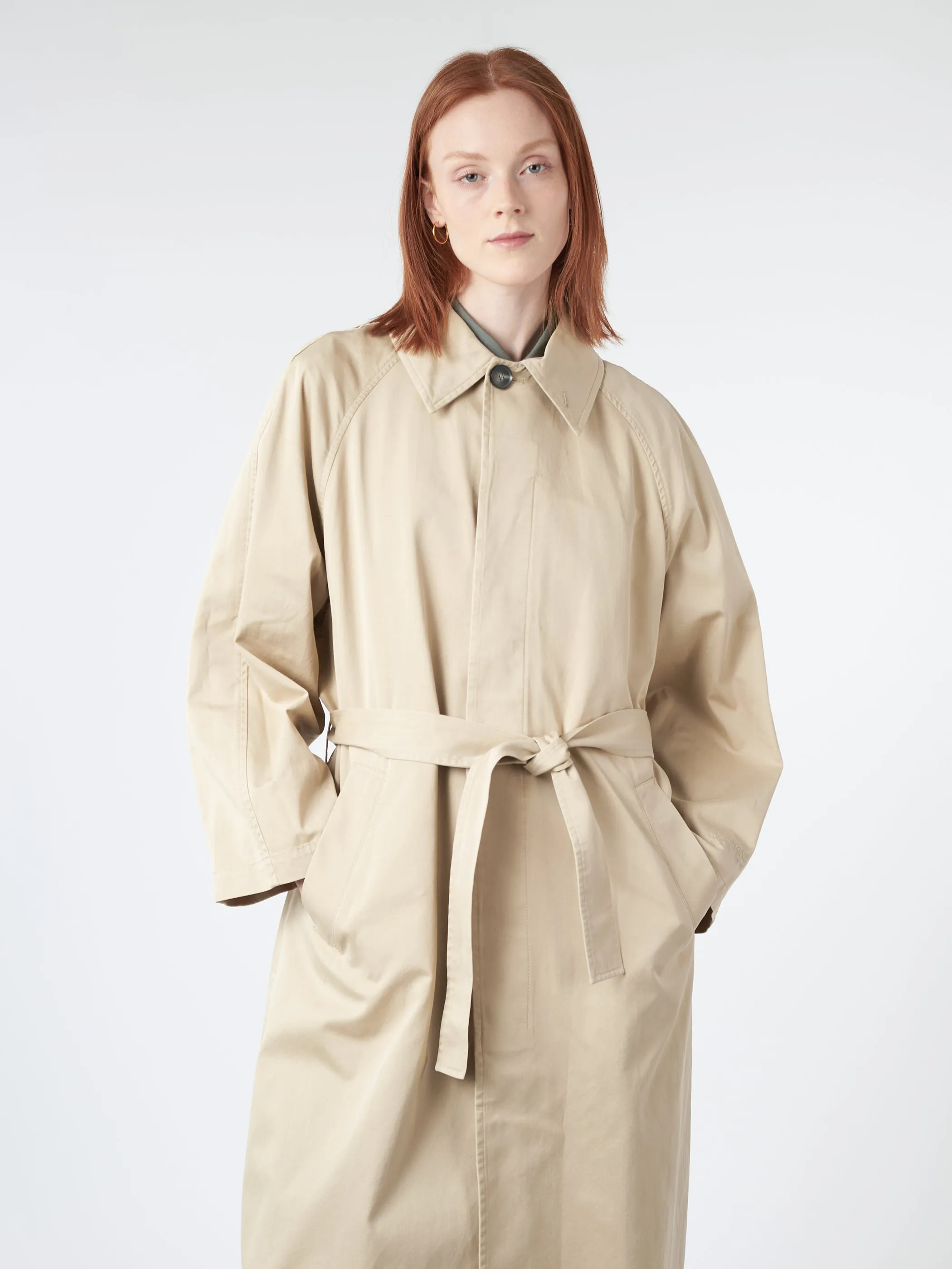 Raw Hem Trench Coat