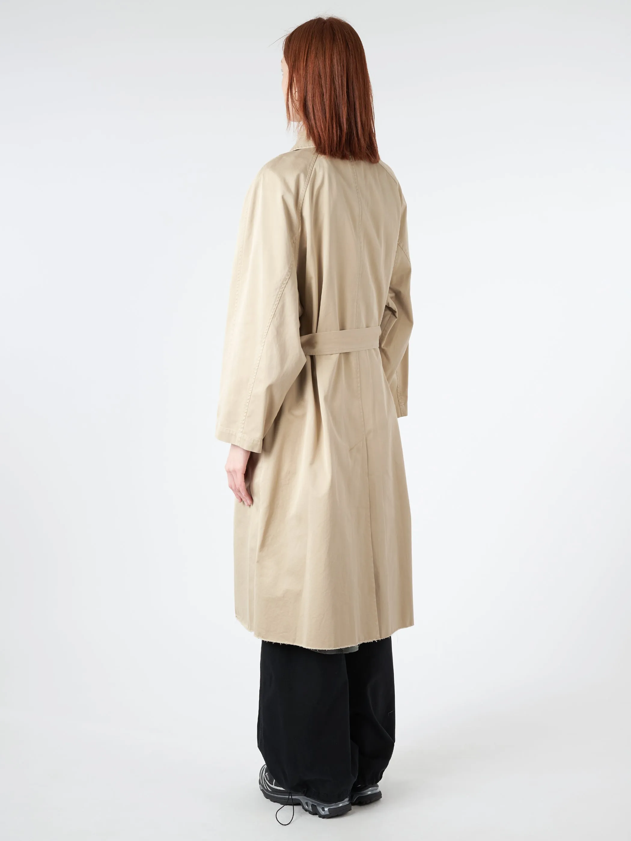 Raw Hem Trench Coat