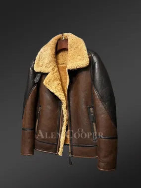 Real Sheepskin Shearling Coat Men