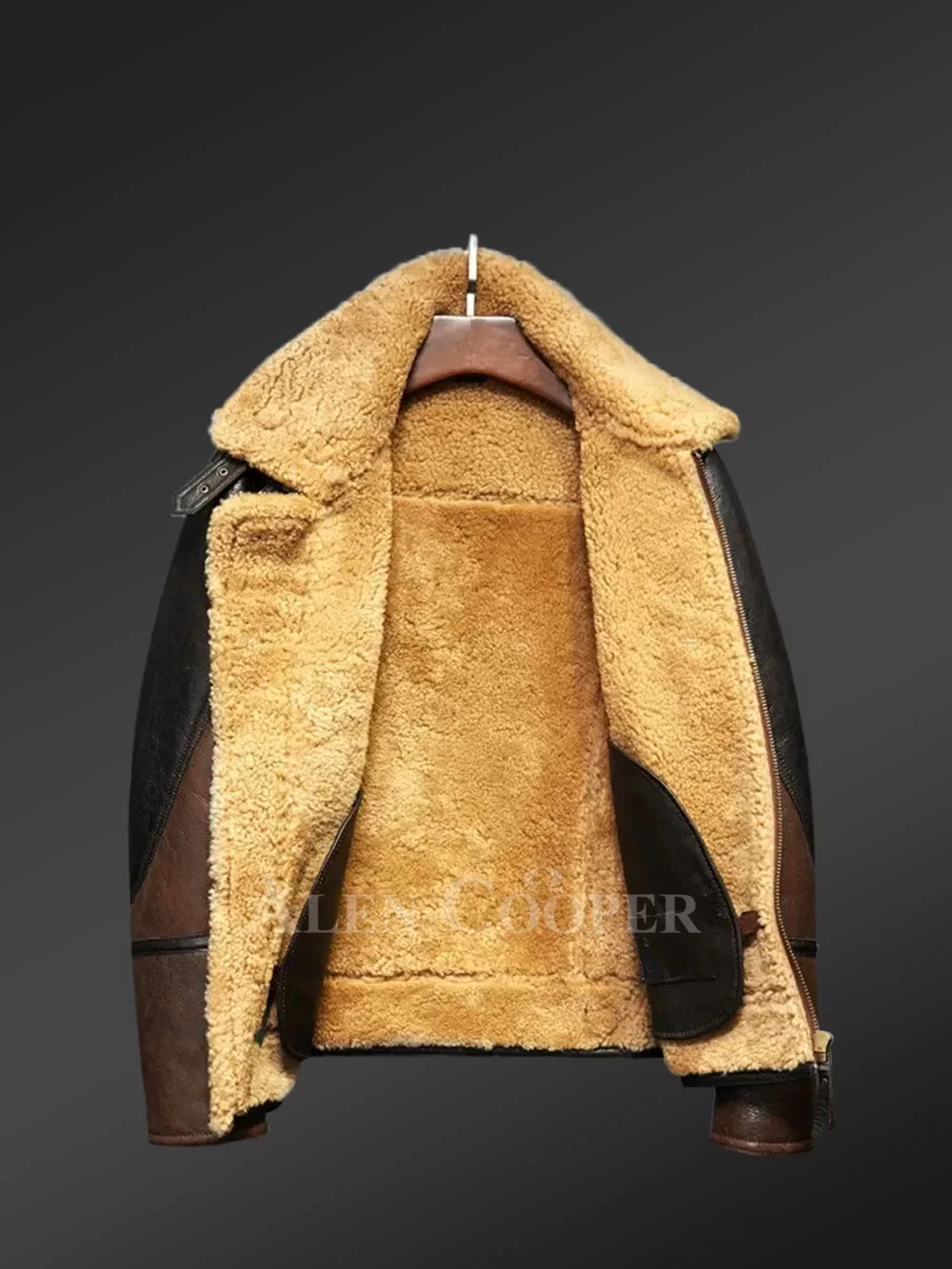 Real Sheepskin Shearling Coat Men