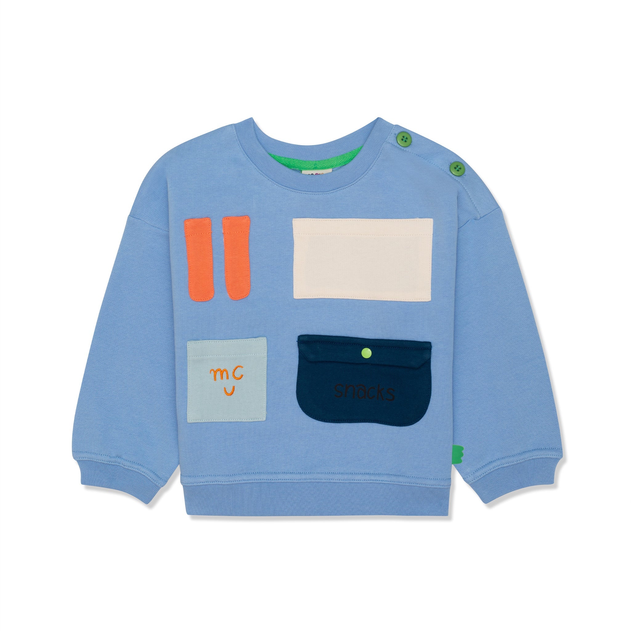 Recycled Cotton Pockets Kid Sweatshirt