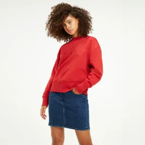 Red Soft Fleece Logo Jumper | Sweatshirts & Hoodies | Tommy Hilfiger