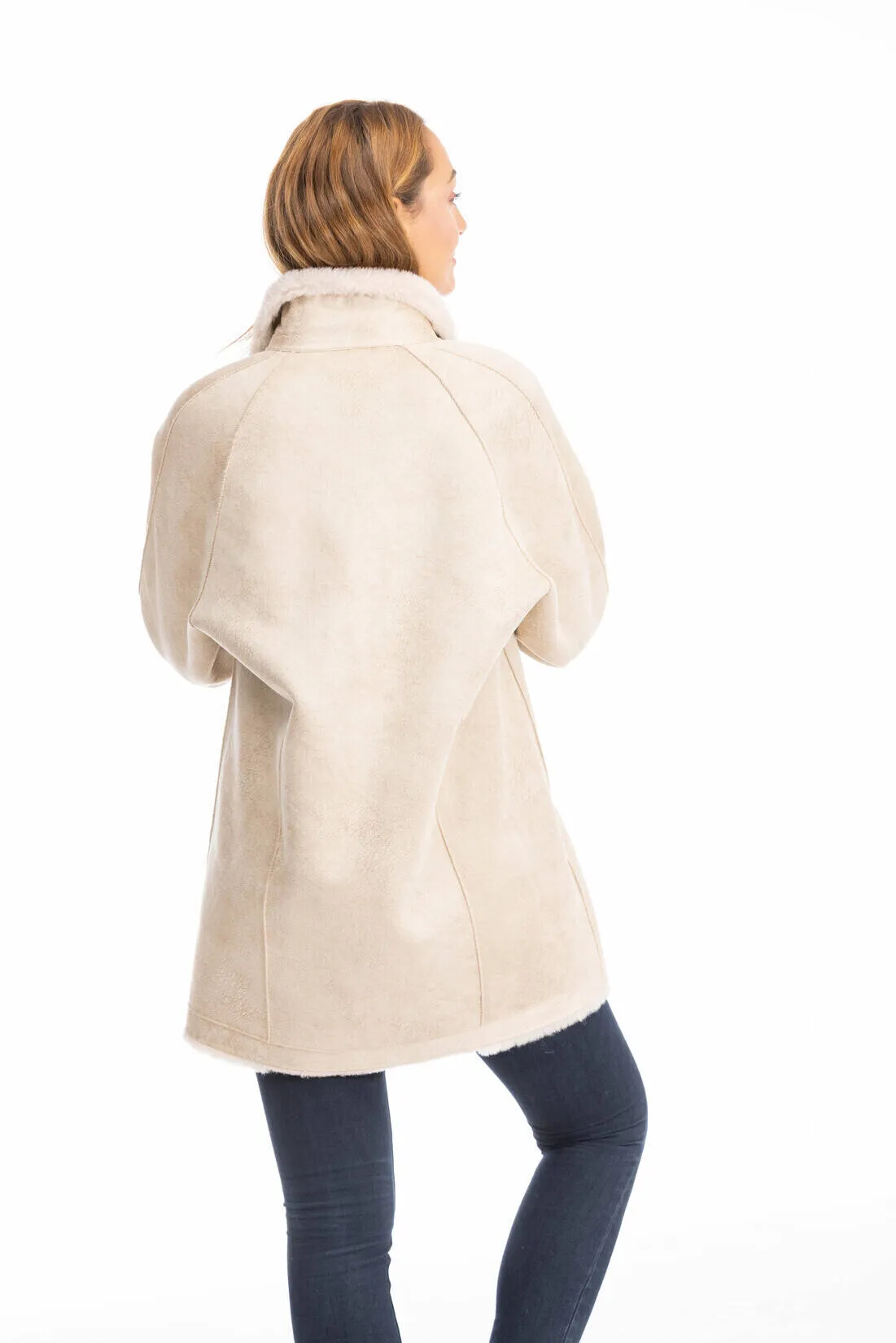 Reversible coffee wool coat 64544