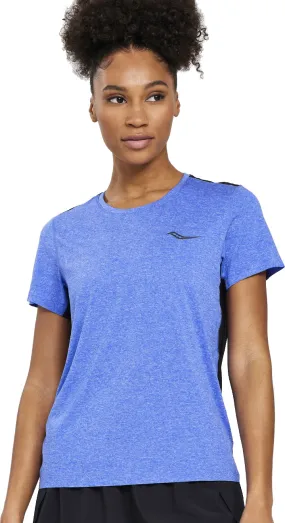 Saucony Women's Time Trial Short Sleeve Blue Raz Heather | Buy Saucony Women's Time Trial Short Sleeve Blue Raz Heathe