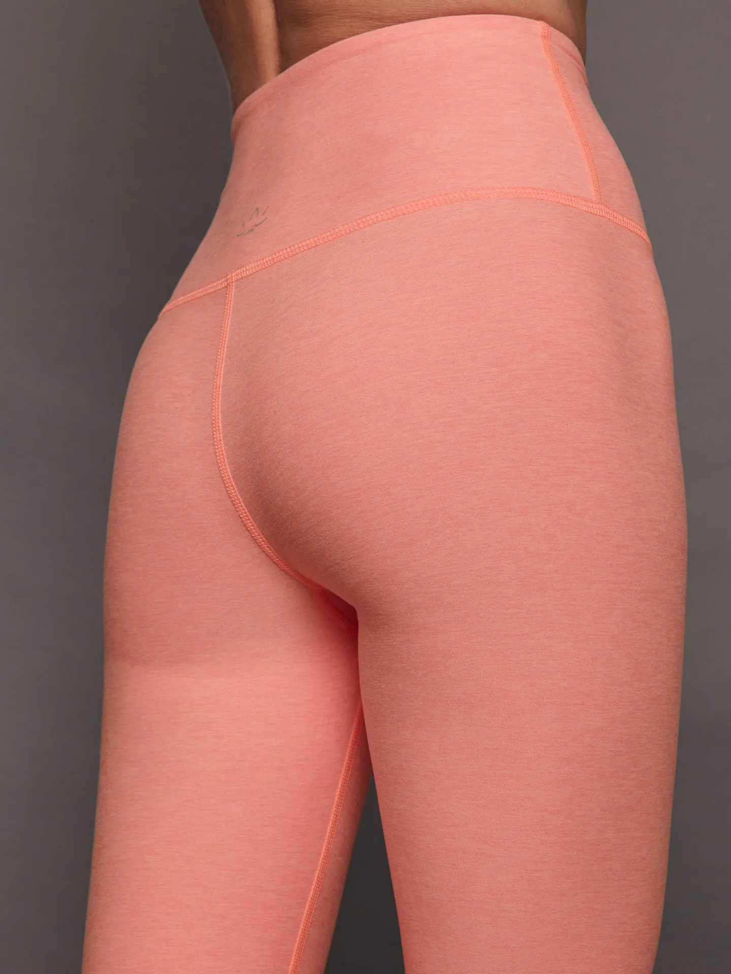 Spacedye Caught In The Midi Hw Legging - Electric Peach Heather