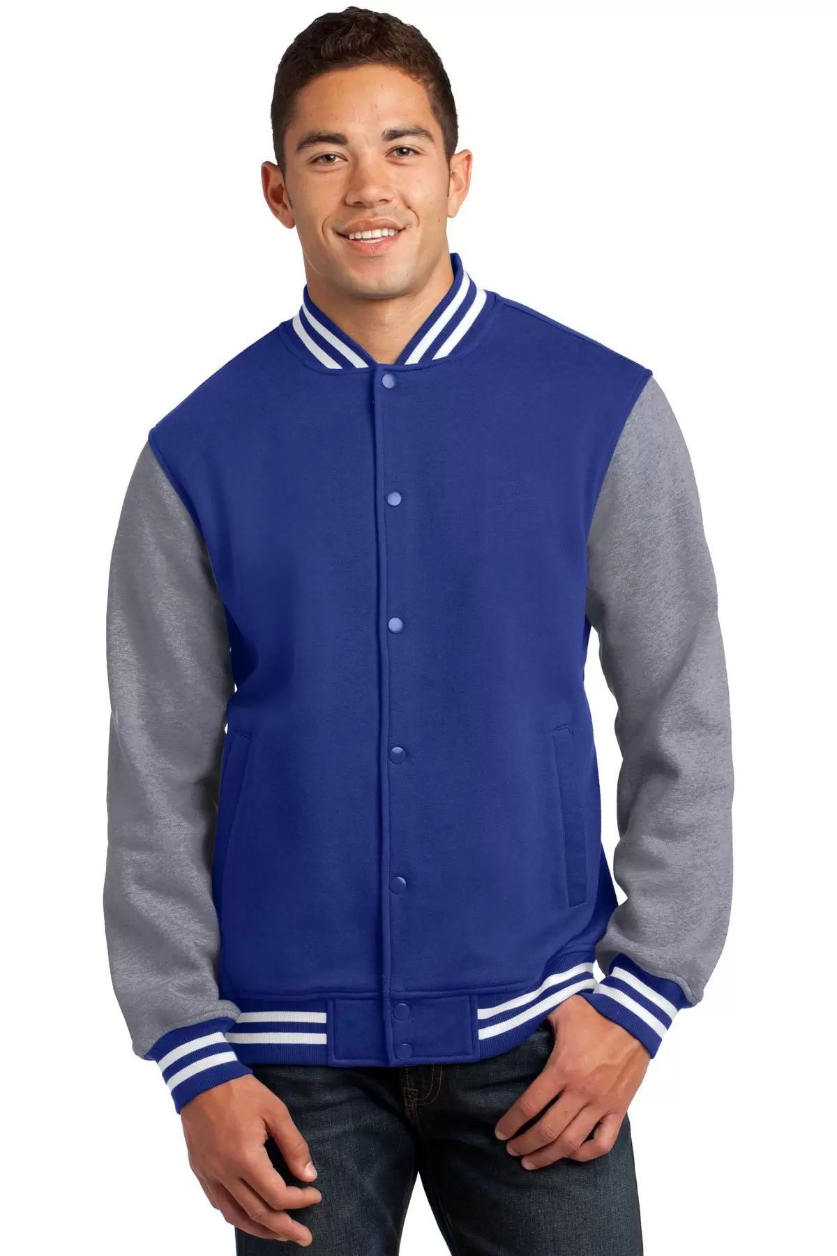 Sport-Tek Fleece Letterman Jacket ST270 SKU: ST270