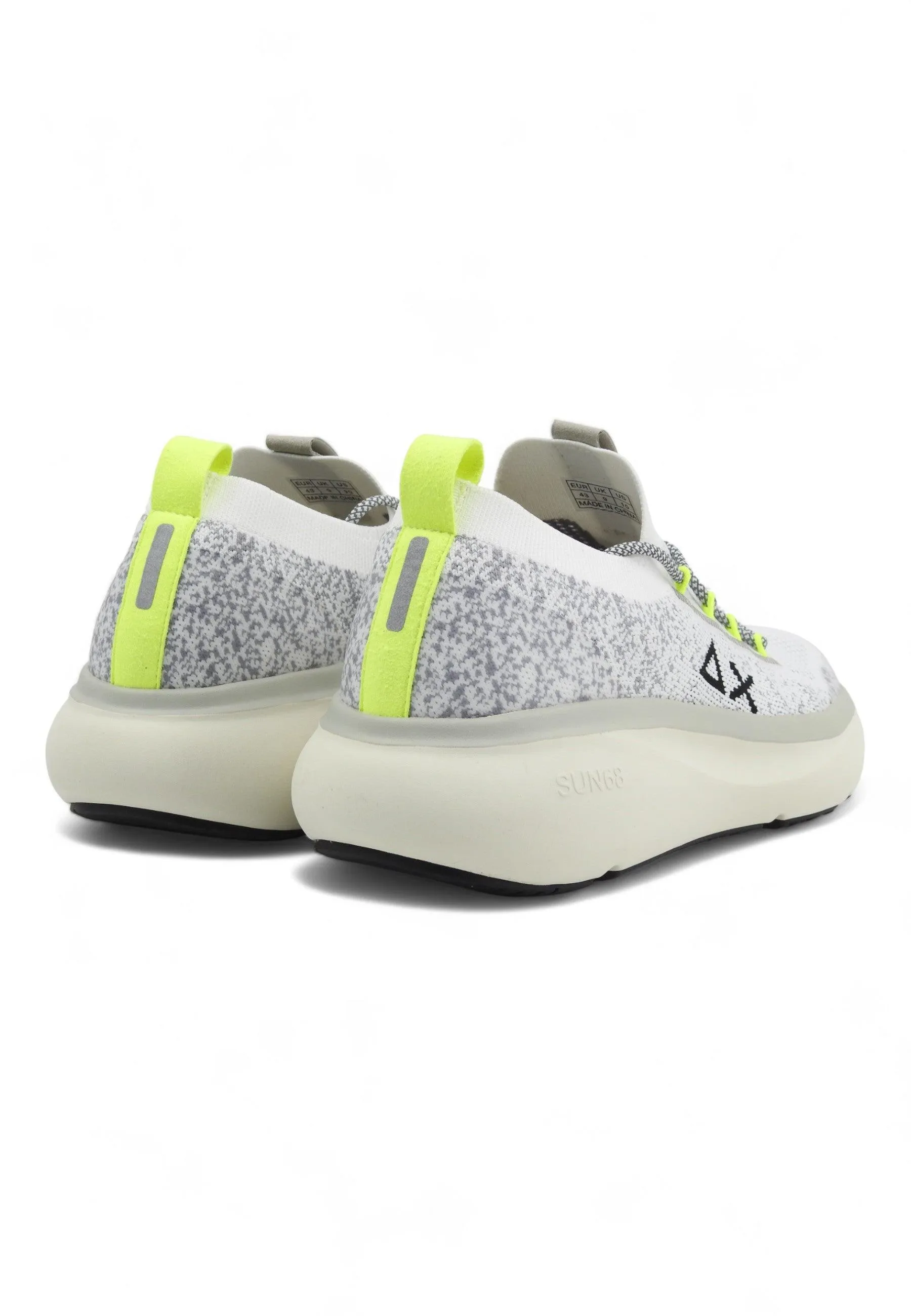 SUN68 Jupiter Knit Sneaker Uomo Bianco Z34127