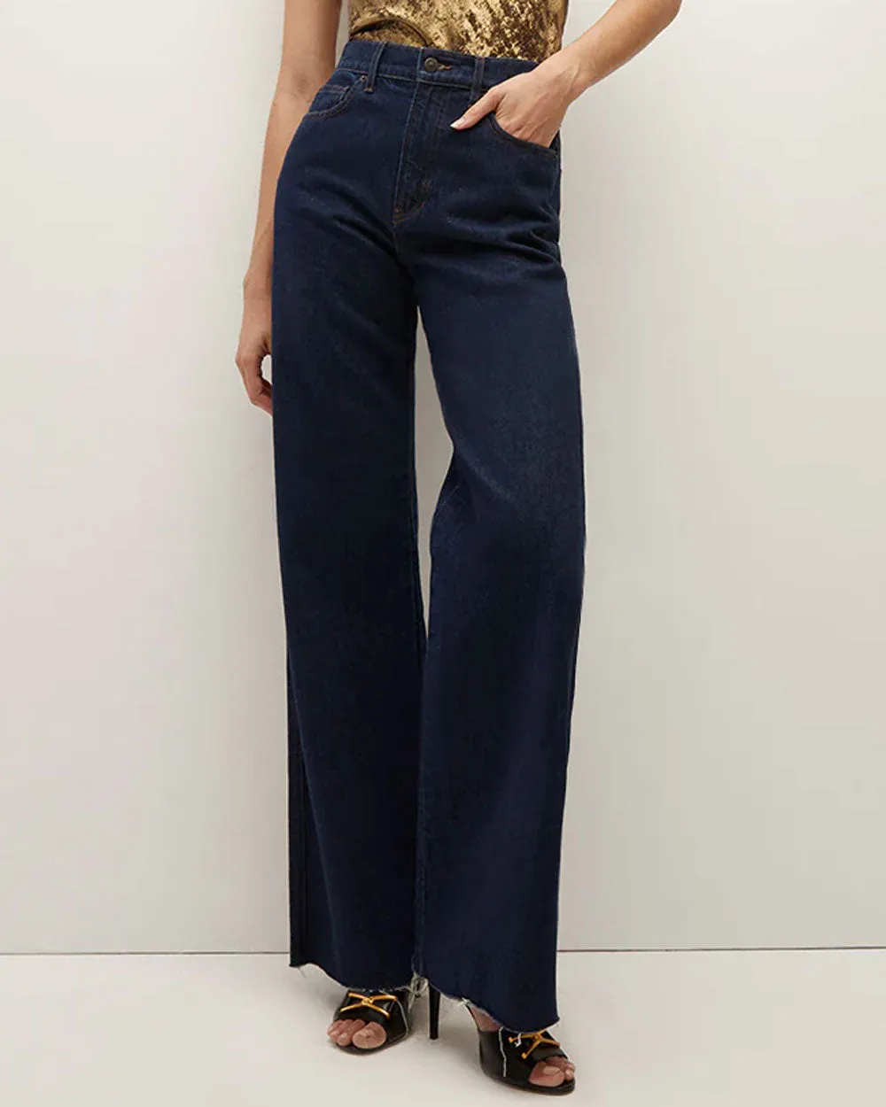 Taylor High Rise Wide Leg Jean in Rodeo