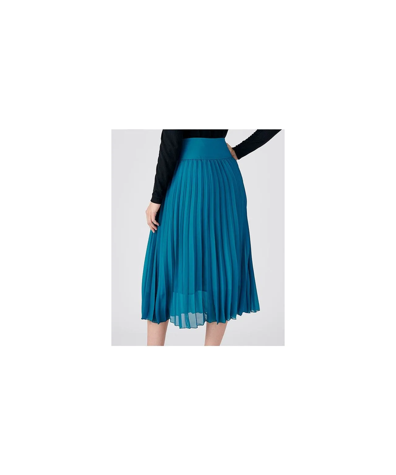 Teal Pleated Skirt