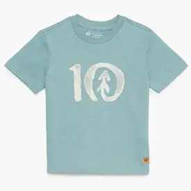 tentree Tourmaline Blue Heather Watercolour Ten Kids T-Shirt