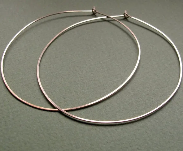 Thin Lightweight Gold Filled Hoop Earrings