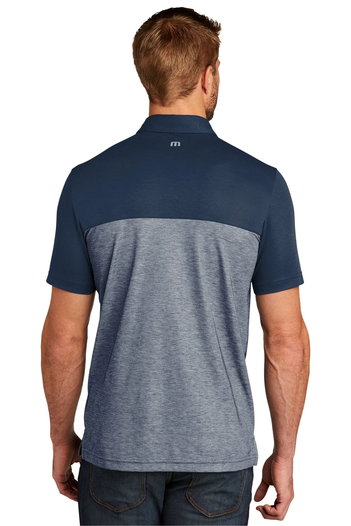 TravisMathew Oceanside Blocked Polo TM1MU414 Blue Nights Blue Nights Heather