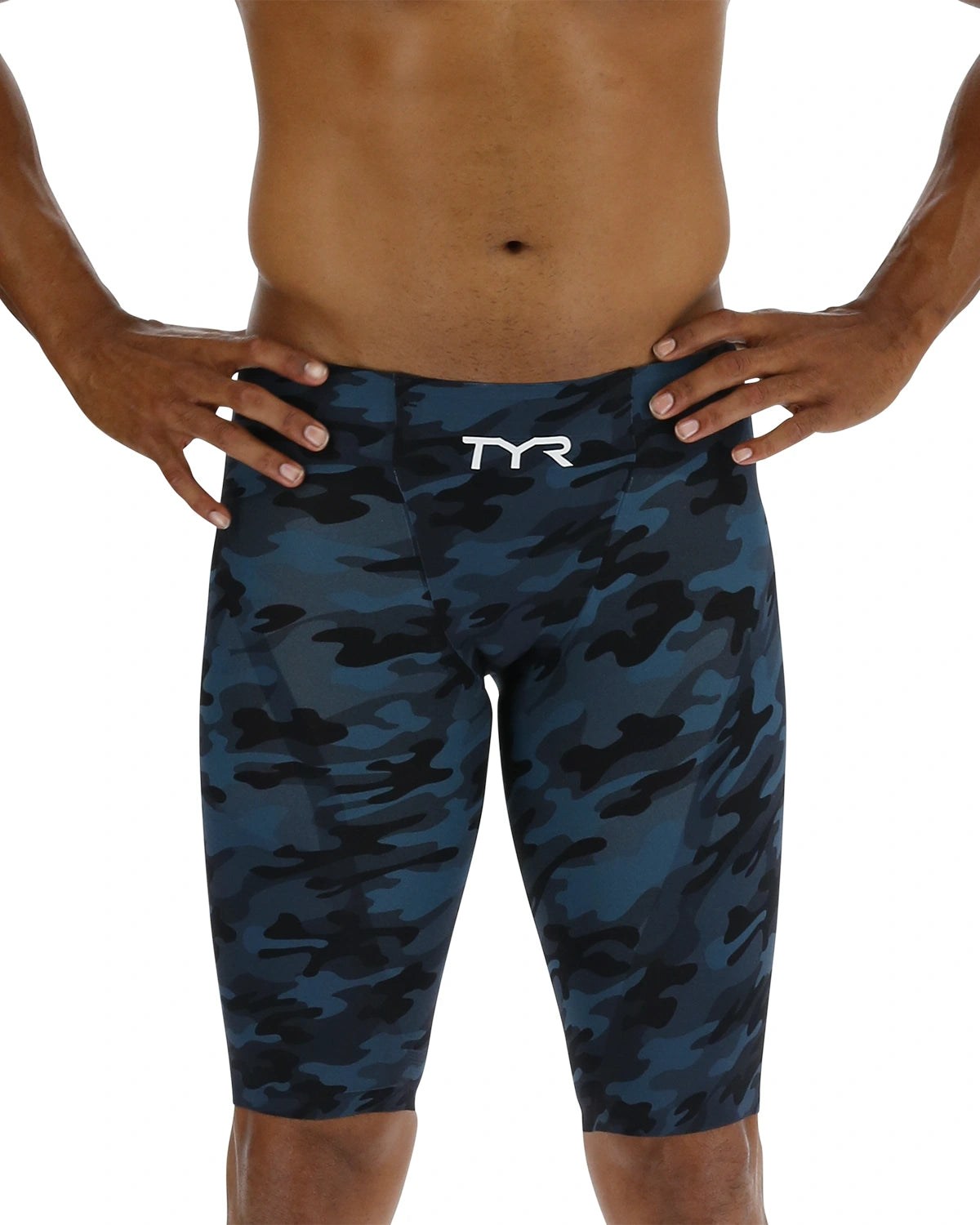 TYR Men's Venzo High-Waist Jammer Swimsuit - Camo | Deep teal