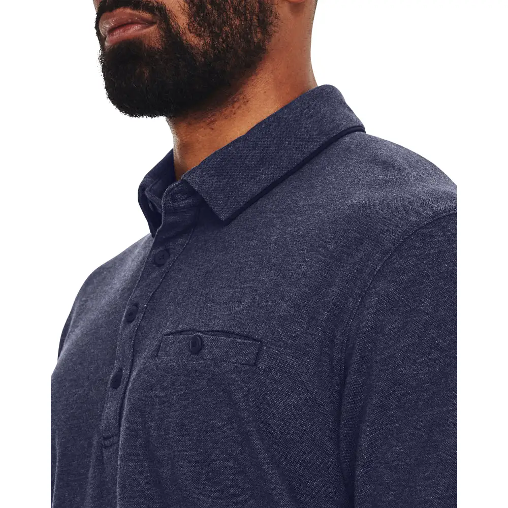 'Under Armour' Men's Luxe Heather Polo - Midnight Navy