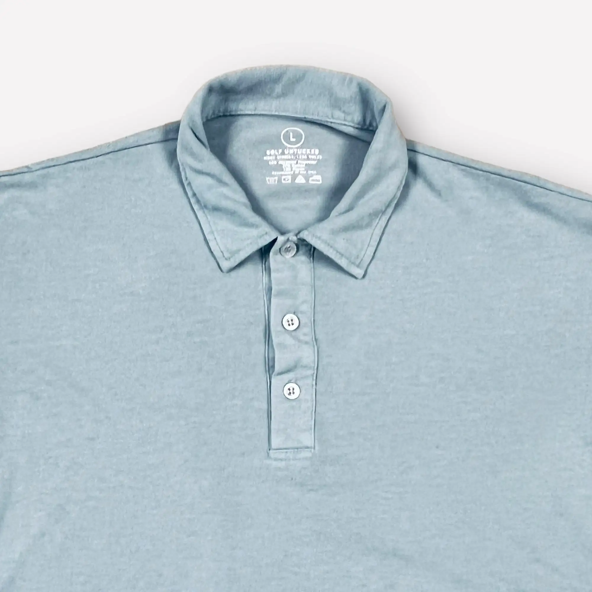 Vintage Comfort Polo- Heather Sky Blue